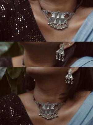 HAMSI -Choker and matching Earrings