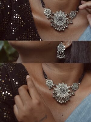 GAATHA -Choker and matching Earrings