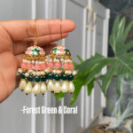Forest Green & Coral