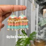 Sky Blue & Peach Coral