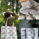 White Cheetah Open Tote - Big